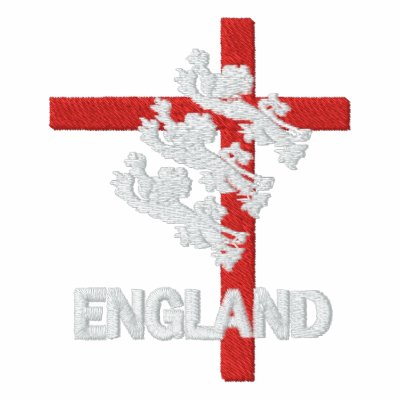 England 2010 Embroidered zip hoodie by Auslandesign