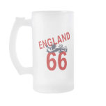 ENGLAND 66 Frosted Beer Stein Fathers Day gift Mugs