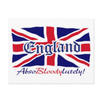 England Absobloodylutely 4 Postcard