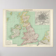 England and Ireland Poster