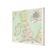 England and Ireland Stretched Canvas Prints