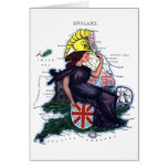 England Caricature Map Cards