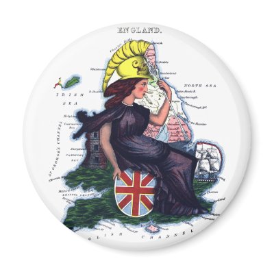 England Caricature Map Magnet by tartanphoenix
