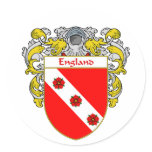 England Coat of Arms (Mantled) Stickers