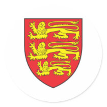 England Coat Of Arms Round Stickers