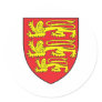 England Coat Of Arms Round Stickers