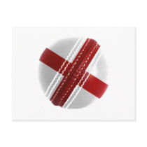 England Cricket Ball Postcard