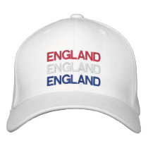 ENGLAND EMBROIDERED BASEBALL CAPS