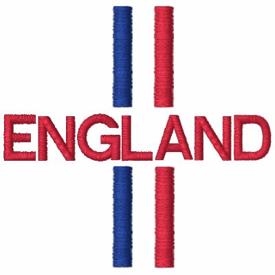 England Embroidered Polo Shirt Front & Back by Auslandesign