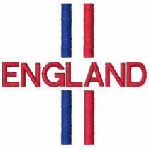England Embroidered Polo Shirt Front & Back