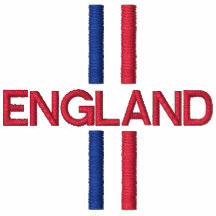 England Embroidered Polo Shirt Front & Back