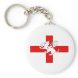 England Flag and Dragon Key Chain