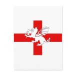 England Flag and Dragon Postcard
