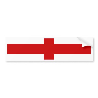 England Flag Bumper Sticker by coolcountry