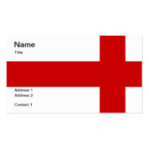 England Flag Business Card Template