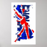 England Flag Map 02 Poster posters
