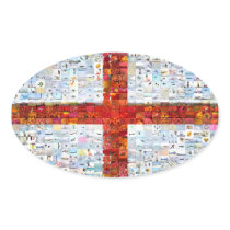 England Flag Montage Stickers