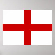 England Flag Print