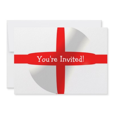 England Flag With Bubble Invitation by biglnet