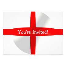 England Flag With Bubble Invitation