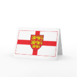 England Flag with coat of arms Greeting Card