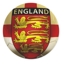 England Football Round Stickers