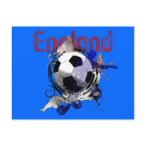 England Grunge football gifts for three lions fans Postcard
