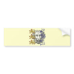 England lion 3 lions soccer gifts bumper sticker