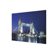 England, London, Tower Bridge 3 Stretched Canvas Print