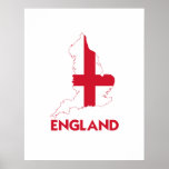 ENGLAND MAP PRINT