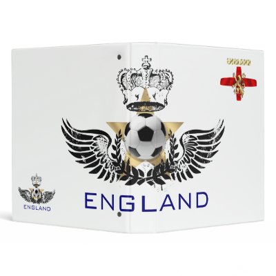 England outline logo and lion soccer gifts binder by EnglandSoccer