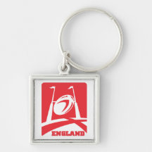 England Rugby Ball Goal Post Key Chains