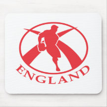 England Rugby player passing the ball flag Mousepad