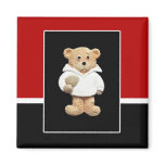 England Rugby Teddy Bear Fridge Magnet