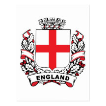 England Shield Post Card