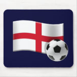 England soccer flag and ball mousepads