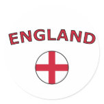 England Round Sticker