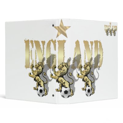 England Three Lions Football Gifts and Gear 3 Ring Binders by EnglandFootball
