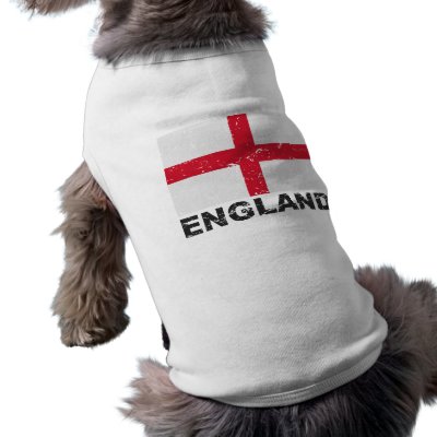 England Vintage Flag Pet T Shirt by allworldtees