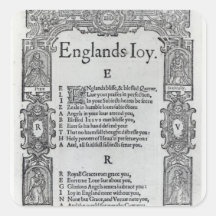 England's Joy by Richard Vennar, c.1602 Stickers