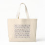 English Alphabet Diagram in Cursive Handwriting Tote Bags