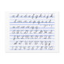 English Alphabet Diagram in Cursive Handwriting Post Cards