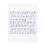 English Alphabet Diagram in Cursive Handwriting Postcards