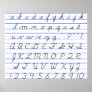 English Alphabet Diagram in Cursive Handwriting Print