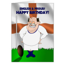 English and Proud Rugby Birthday Card