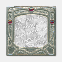 English Arts & Crafts frame with Garnets Magnets
