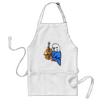 English Budgie Plays Bass Cello Apron