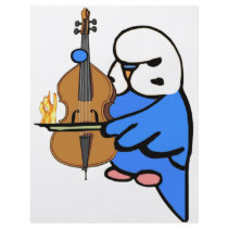 English Budgie Plays Bass Cello Custom Flyer