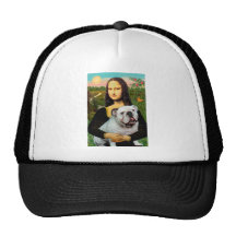 English Bulldog 9 - Mona Lisa Trucker Hats