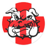 English Bulldog awesome English Round Stickers